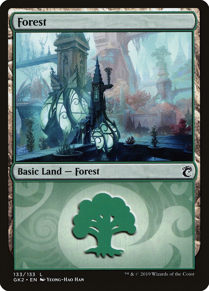 Forest (133) [Ravnica Allegiance Guild Kit] MTG Single Magic: The Gathering    | Red Claw Gaming