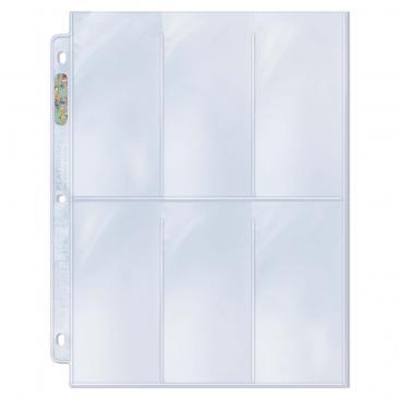 6-Pocket Platinum Page with 2-1/2" X 5-1/4" Pockets Pages Ultra Pro    | Red Claw Gaming