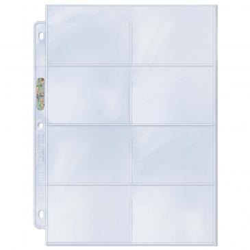 8-Pocket Platinum Page with 3-1/2" X 2-3/4" Pockets Pages Ultra Pro    | Red Claw Gaming