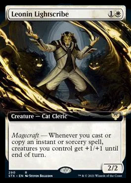 Leonin Lightscribe (Extended Art) [Strixhaven: School of Mages] MTG Single Magic: The Gathering    | Red Claw Gaming
