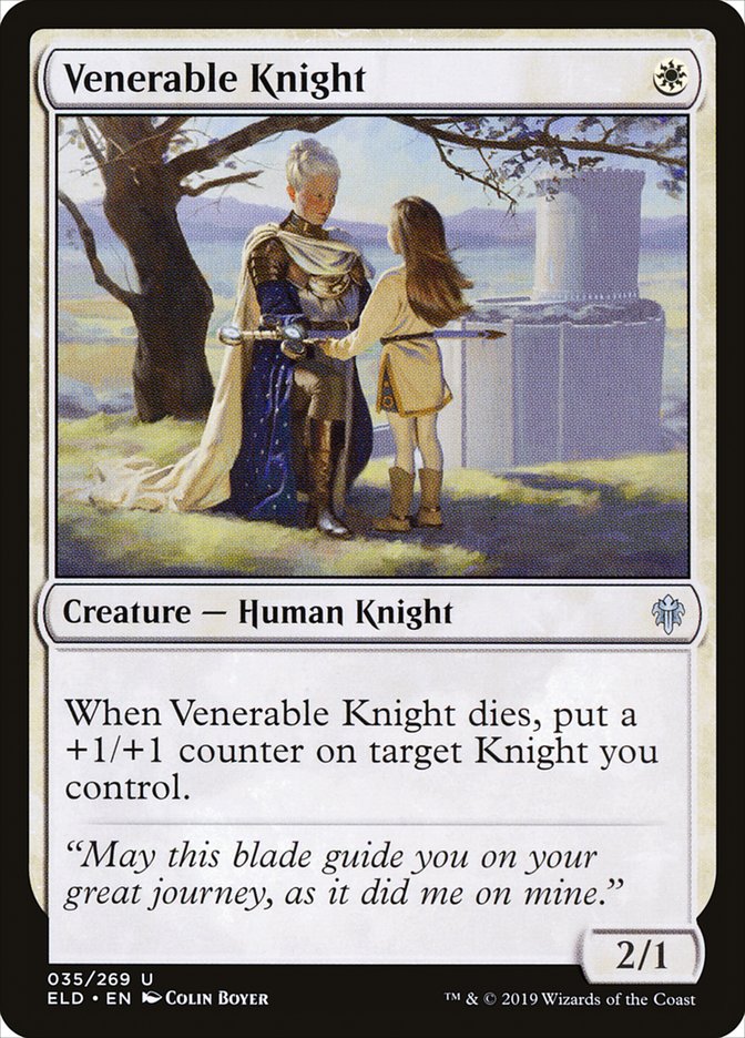 Venerable Knight [Throne of Eldraine] MTG Single Magic: The Gathering    | Red Claw Gaming