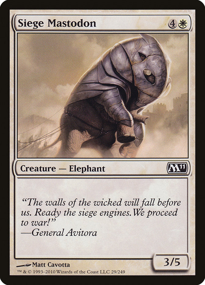 Siege Mastodon [Magic 2011] MTG Single Magic: The Gathering    | Red Claw Gaming