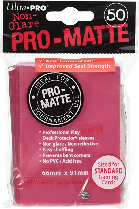50ct Pro-Matte Fuchisa Standard Deck Protectors Deck Protectors Ultra Pro    | Red Claw Gaming