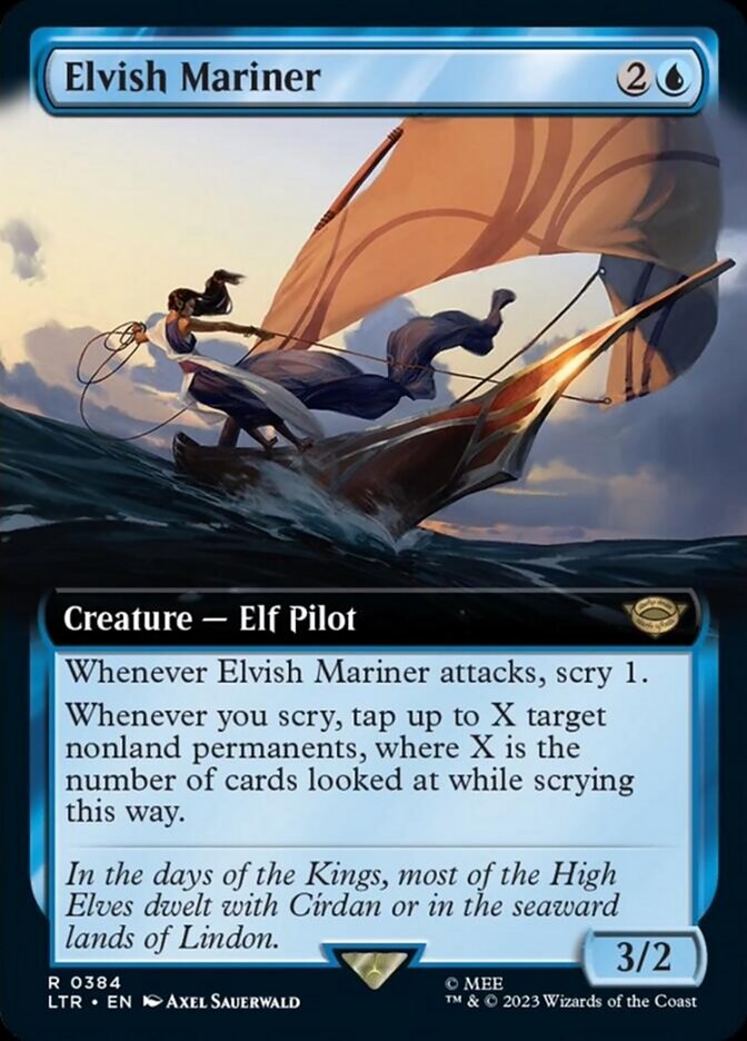 Elvish Mariner (Extended Art) [The Lord of the Rings: Tales of Middle-Earth] MTG Single Magic: The Gathering    | Red Claw Gaming