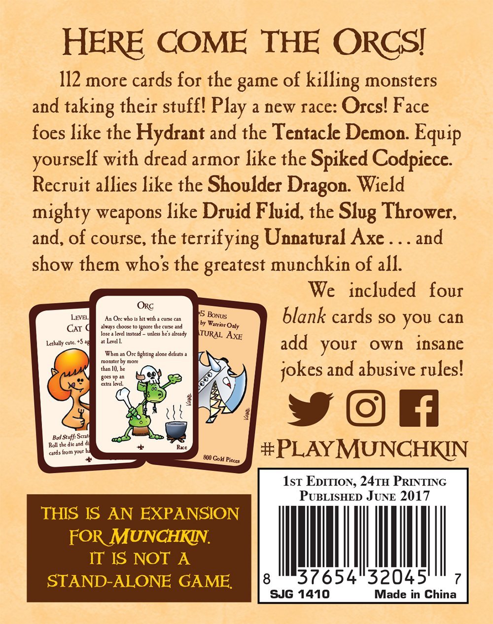 Munchkin 2: Unnatural Axe Board Games Steve Jackson    | Red Claw Gaming