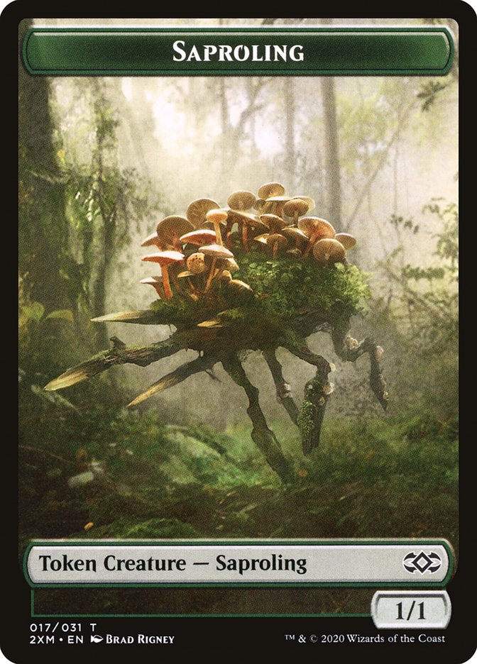 Marit Lage // Saproling Double-Sided Token [Double Masters Tokens] MTG Single Magic: The Gathering    | Red Claw Gaming
