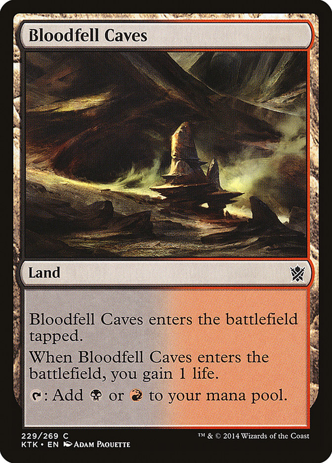 Bloodfell Caves [Khans of Tarkir] MTG Single Magic: The Gathering    | Red Claw Gaming