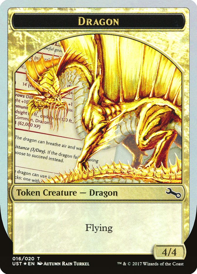 Dragon Token [Unstable Tokens] MTG Single Magic: The Gathering    | Red Claw Gaming