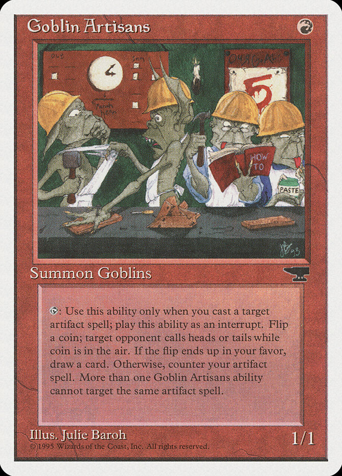 Goblin Artisans [Chronicles] MTG Single Magic: The Gathering    | Red Claw Gaming