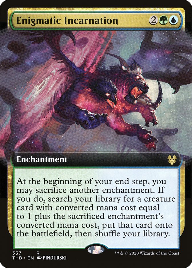 Enigmatic Incarnation (Extended Art) [Theros Beyond Death] MTG Single Magic: The Gathering    | Red Claw Gaming