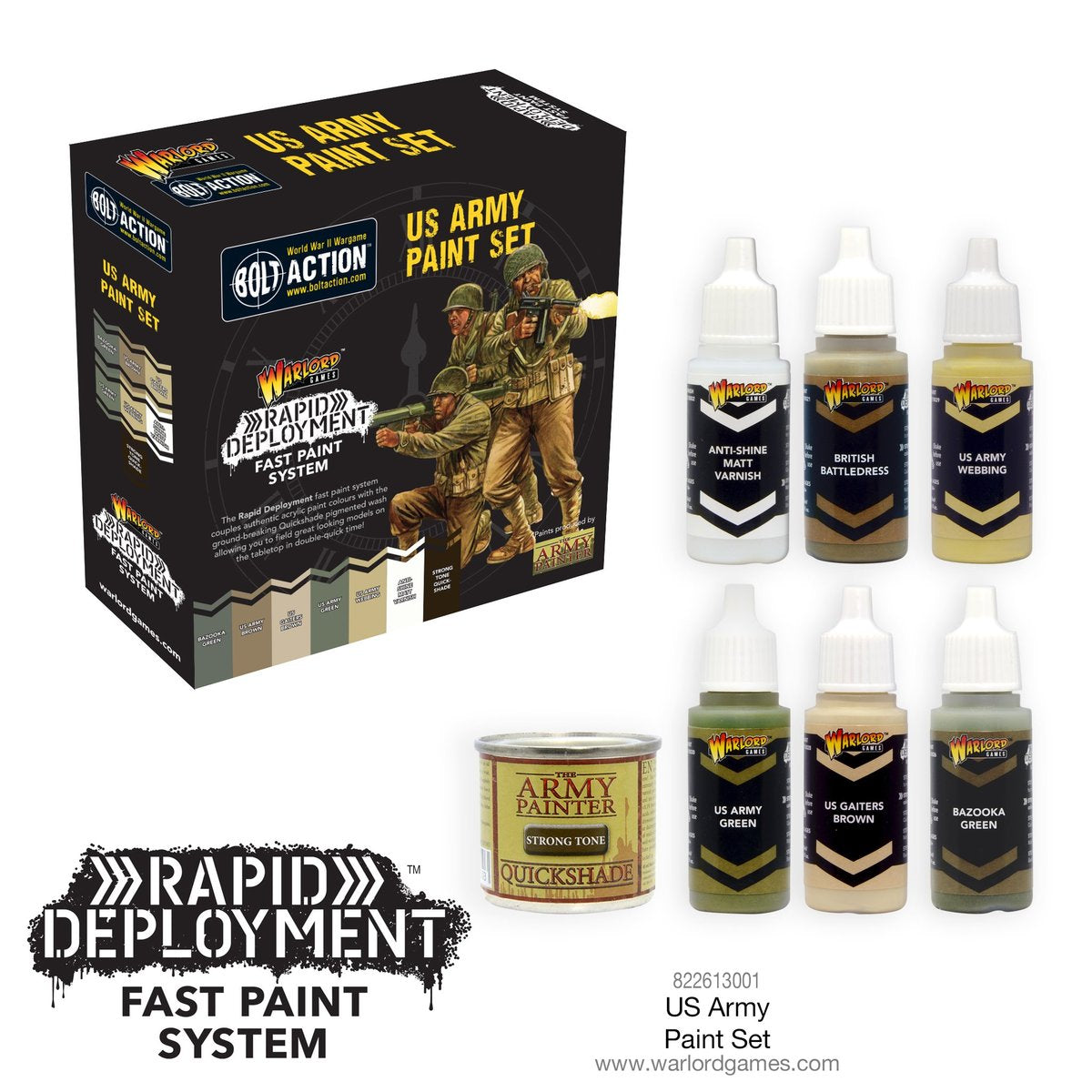 Bolt Action US Paint Set Accessories Warlord Games    | Red Claw Gaming