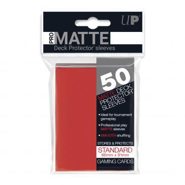 50ct Pro-Matte Red Standard Deck Protectors Deck Protectors Ultra Pro    | Red Claw Gaming