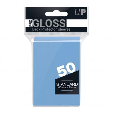 50ct Pro-Gloss Light Blue Standard Deck Protectors Deck Protectors Ultra Pro    | Red Claw Gaming