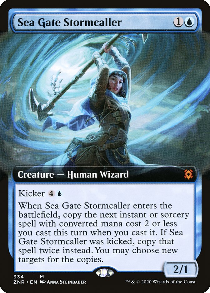 Sea Gate Stormcaller (Extended Art) [Zendikar Rising] MTG Single Magic: The Gathering    | Red Claw Gaming