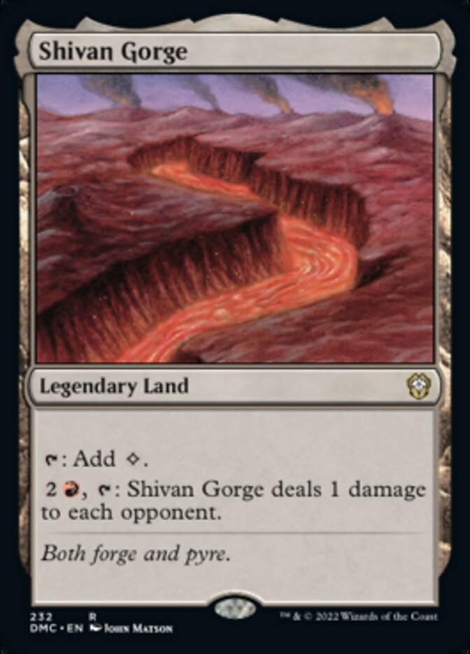 Shivan Gorge [Dominaria United Commander] MTG Single Magic: The Gathering    | Red Claw Gaming