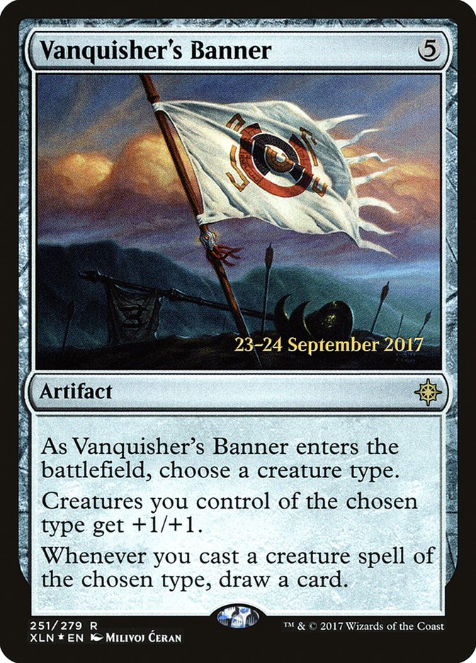 Vanquisher's Banner [Ixalan Prerelease Promos] MTG Single Magic: The Gathering    | Red Claw Gaming