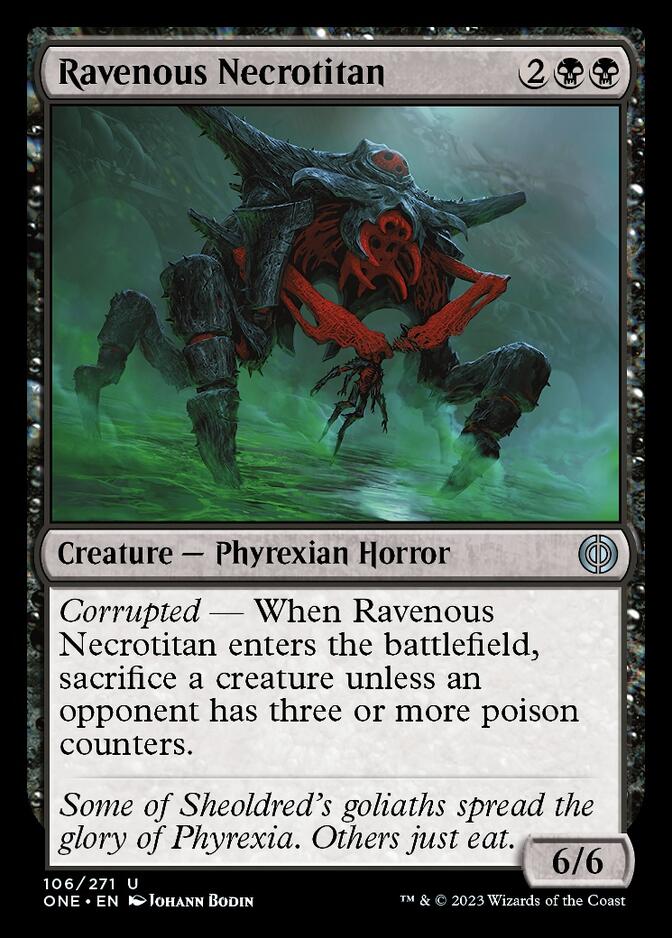 Ravenous Necrotitan [Phyrexia: All Will Be One] MTG Single Magic: The Gathering    | Red Claw Gaming