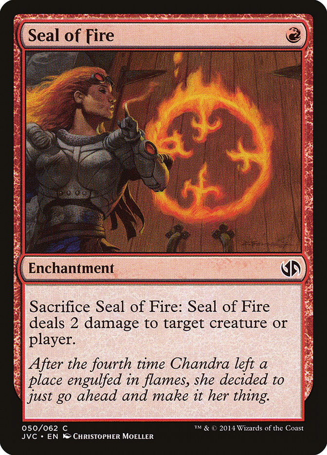 Seal of Fire [Duel Decks Anthology] MTG Single Magic: The Gathering    | Red Claw Gaming