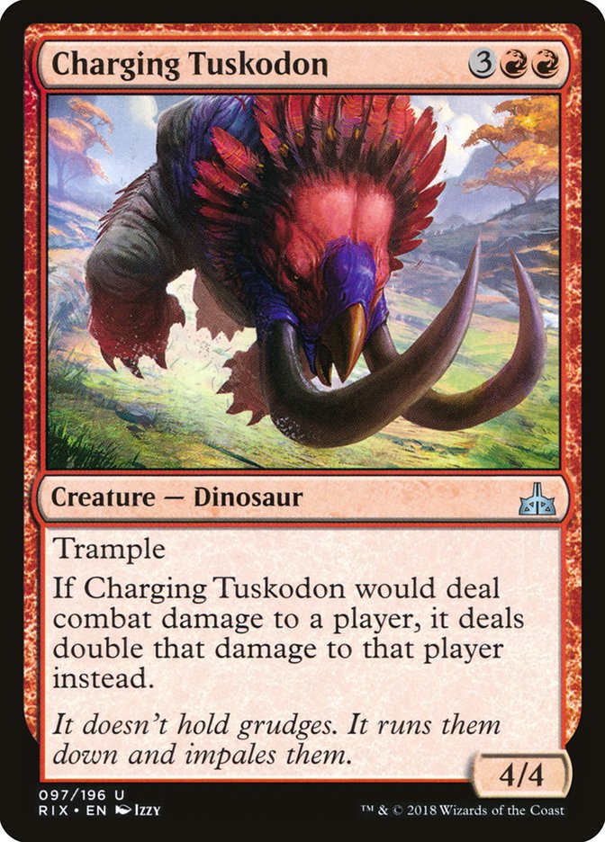 Charging Tuskodon [Rivals of Ixalan] MTG Single Magic: The Gathering    | Red Claw Gaming
