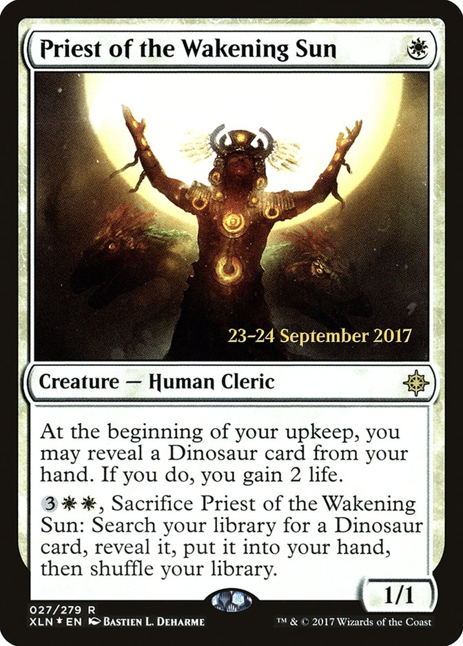 Priest of the Wakening Sun [Ixalan Prerelease Promos] MTG Single Magic: The Gathering    | Red Claw Gaming