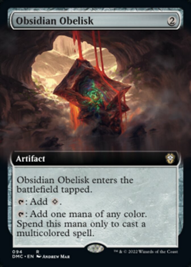 Obsidian Obelisk (Extended Art) [Dominaria United Commander] MTG Single Magic: The Gathering    | Red Claw Gaming