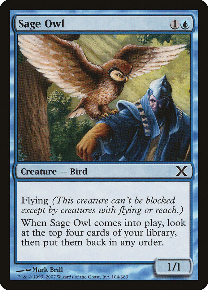 Sage Owl [Tenth Edition] MTG Single Magic: The Gathering    | Red Claw Gaming