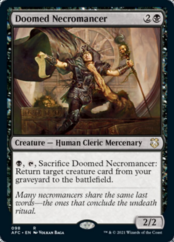 Doomed Necromancer [Dungeons & Dragons: Adventures in the Forgotten Realms Commander] MTG Single Magic: The Gathering    | Red Claw Gaming