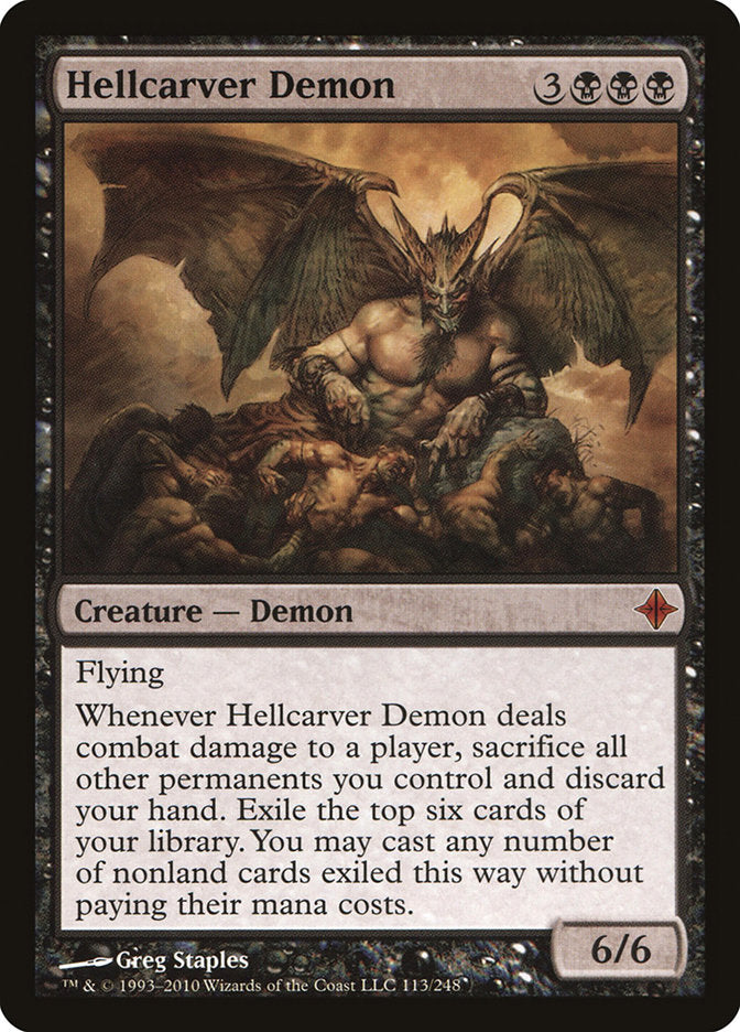 Hellcarver Demon [Rise of the Eldrazi] MTG Single Magic: The Gathering    | Red Claw Gaming