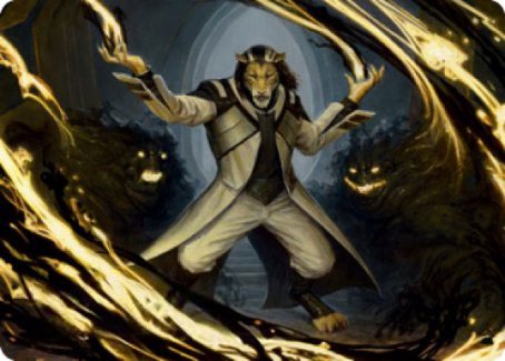 Leonin Lightscribe Art Card [Strixhaven: School of Mages Art Series] MTG Single Magic: The Gathering    | Red Claw Gaming