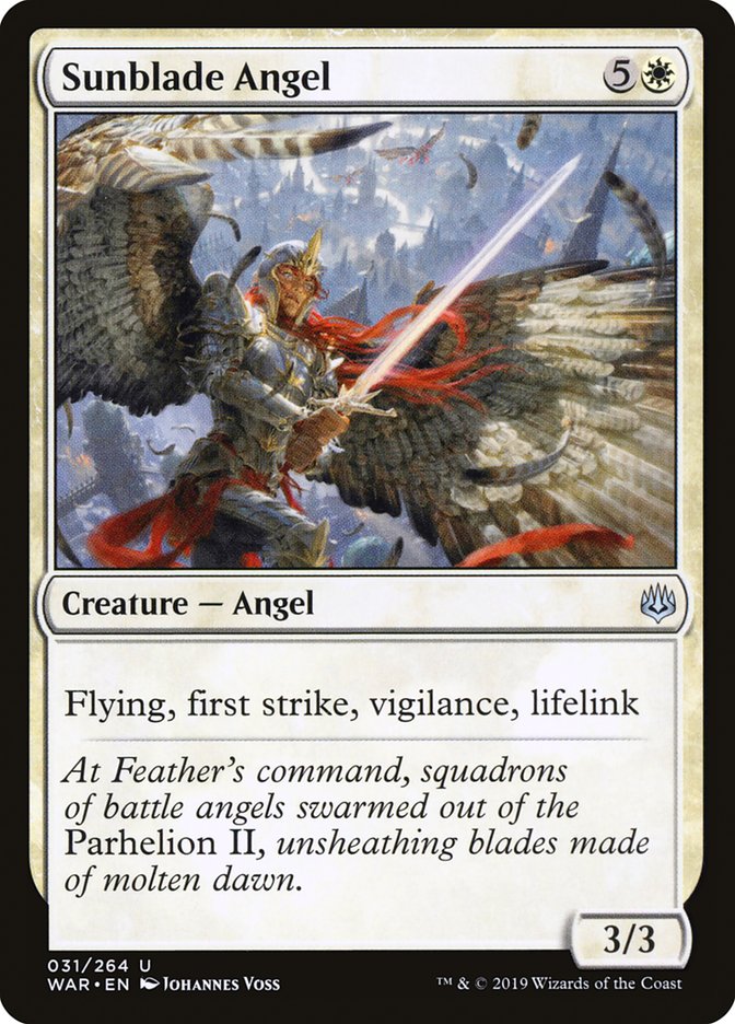 Sunblade Angel [War of the Spark] MTG Single Magic: The Gathering    | Red Claw Gaming