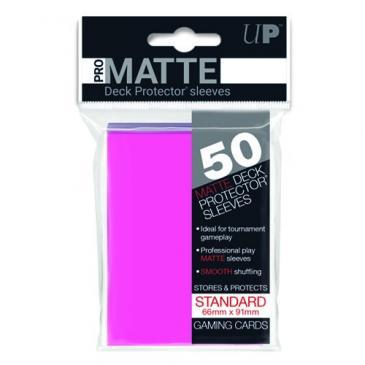 50ct Pro-Matte Bright Pink Standard Deck Protectors Deck Protectors Ultra Pro    | Red Claw Gaming