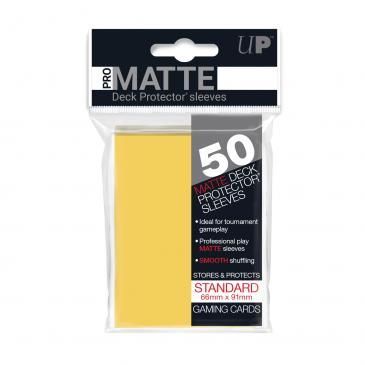 50ct Pro-Matte Yellow Standard Deck Protectors Deck Protectors Ultra Pro    | Red Claw Gaming