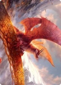 Goldspan Dragon Art Card [Kaldheim Art Series] MTG Single Magic: The Gathering    | Red Claw Gaming
