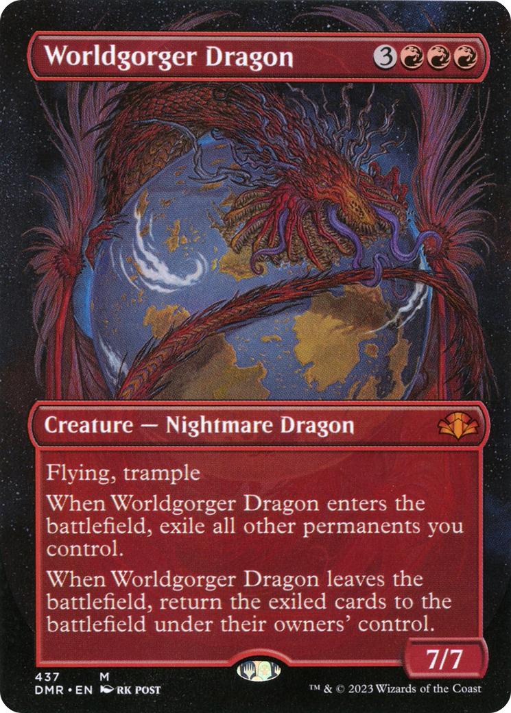 Worldgorger Dragon (Borderless Alternate Art) [Dominaria Remastered] MTG Single Magic: The Gathering    | Red Claw Gaming