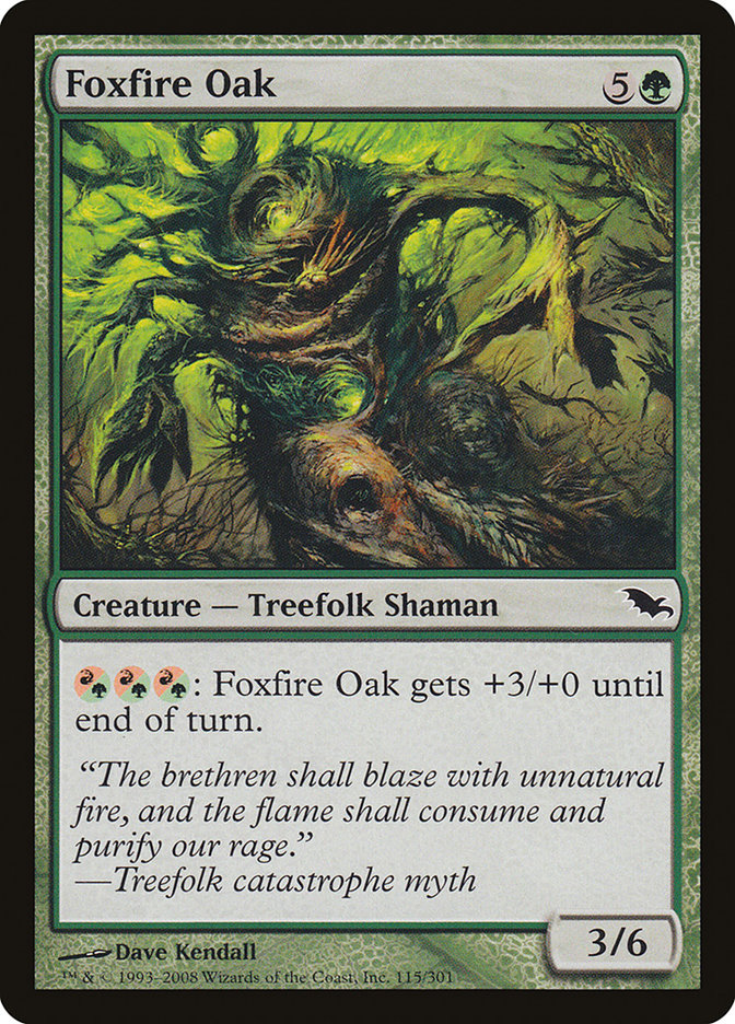 Foxfire Oak [Shadowmoor] MTG Single Magic: The Gathering    | Red Claw Gaming