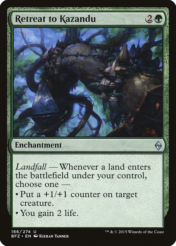 Retreat to Kazandu [Battle for Zendikar] MTG Single Magic: The Gathering    | Red Claw Gaming