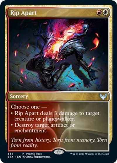 Rip Apart (Promo Pack) [Strixhaven: School of Mages Promos] MTG Single Magic: The Gathering    | Red Claw Gaming