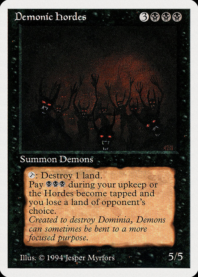 Demonic Hordes [Summer Magic / Edgar] MTG Single Magic: The Gathering    | Red Claw Gaming