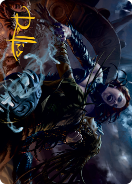 Olivia's Midnight Ambush Art Card (Gold-Stamped Signature) [Innistrad: Midnight Hunt Art Series] MTG Single Magic: The Gathering    | Red Claw Gaming