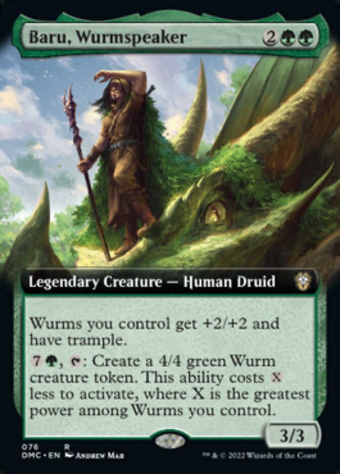 Baru, Wurmspeaker (Extended Art) [Dominaria United Commander] MTG Single Magic: The Gathering    | Red Claw Gaming