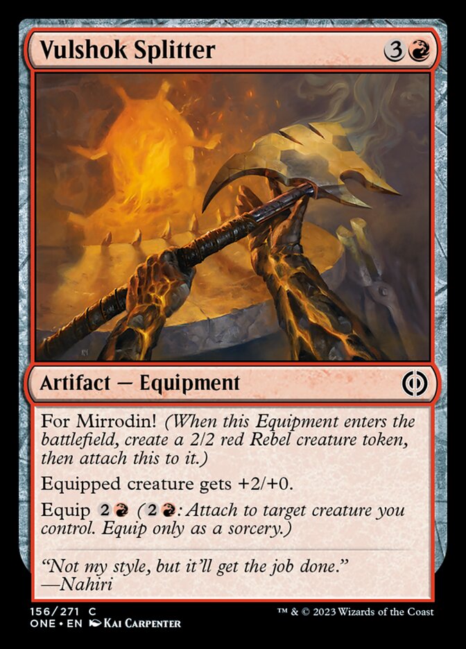 Vulshok Splitter [Phyrexia: All Will Be One] MTG Single Magic: The Gathering    | Red Claw Gaming