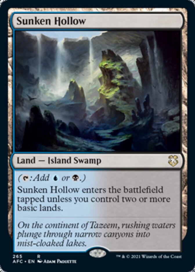 Sunken Hollow [Dungeons & Dragons: Adventures in the Forgotten Realms Commander] MTG Single Magic: The Gathering    | Red Claw Gaming