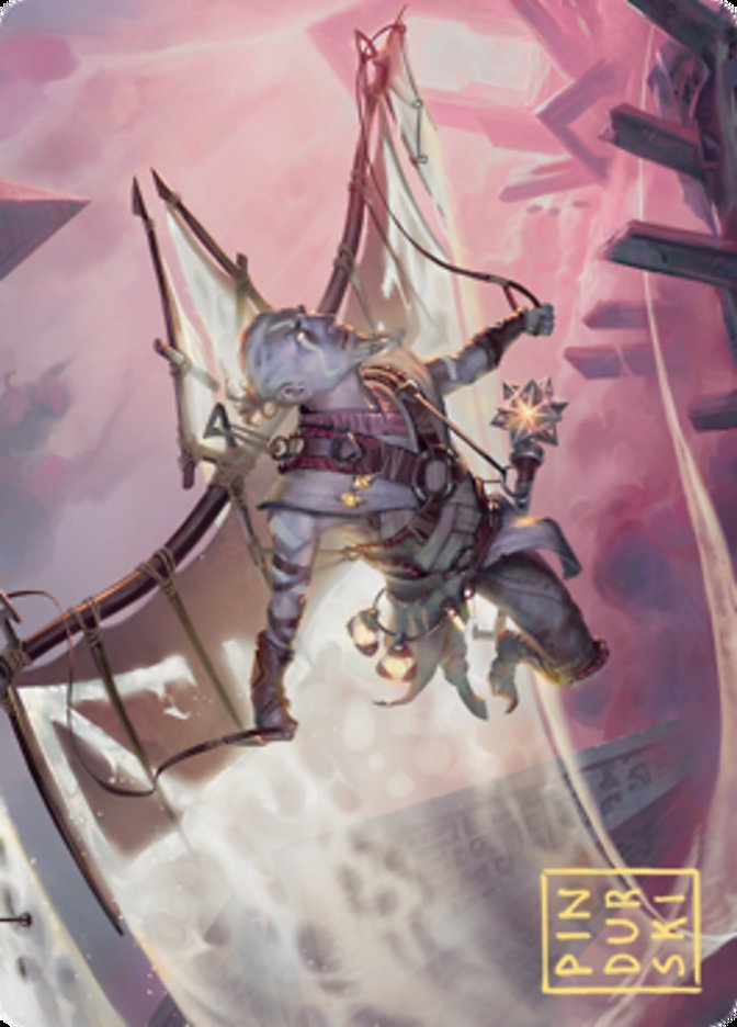 Kitesail Cleric Art Card (Gold-Stamped Signature) [Zendikar Rising Art Series] MTG Single Magic: The Gathering    | Red Claw Gaming