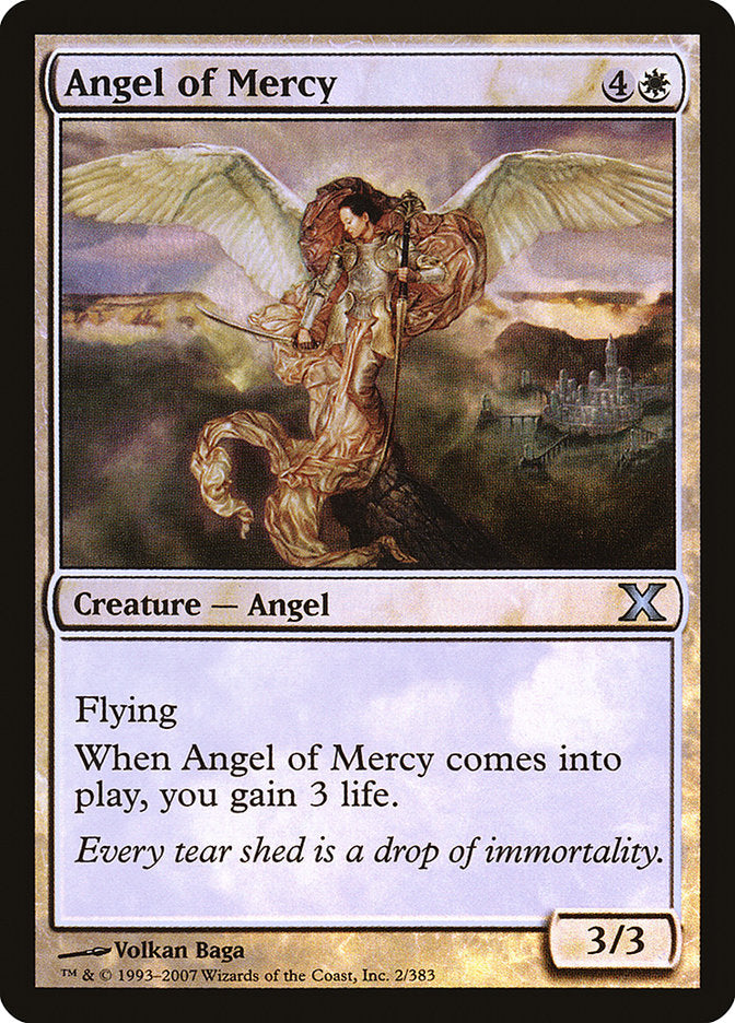 Angel of Mercy (Premium Foil) [Tenth Edition] MTG Single Magic: The Gathering    | Red Claw Gaming