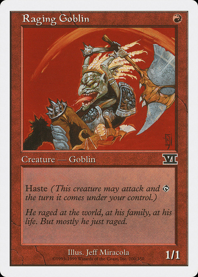 Raging Goblin [Classic Sixth Edition] MTG Single Magic: The Gathering    | Red Claw Gaming