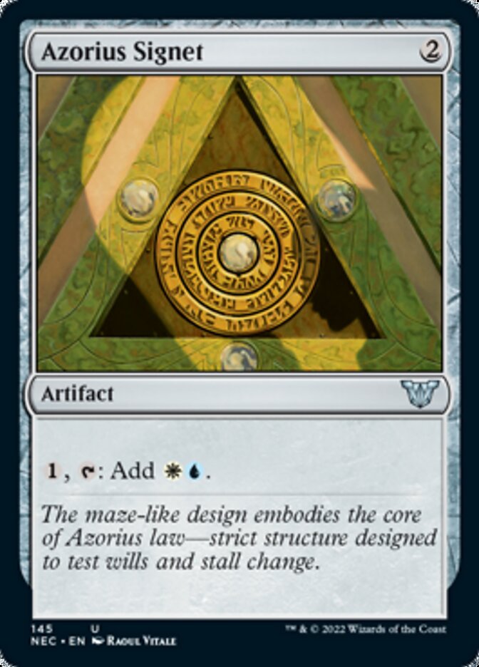 Azorius Signet [Kamigawa: Neon Dynasty Commander] MTG Single Magic: The Gathering    | Red Claw Gaming