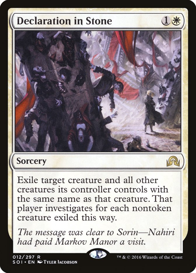 Declaration in Stone [Shadows over Innistrad] MTG Single Magic: The Gathering    | Red Claw Gaming