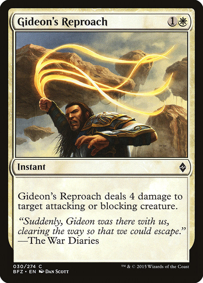 Gideon's Reproach [Battle for Zendikar] MTG Single Magic: The Gathering    | Red Claw Gaming