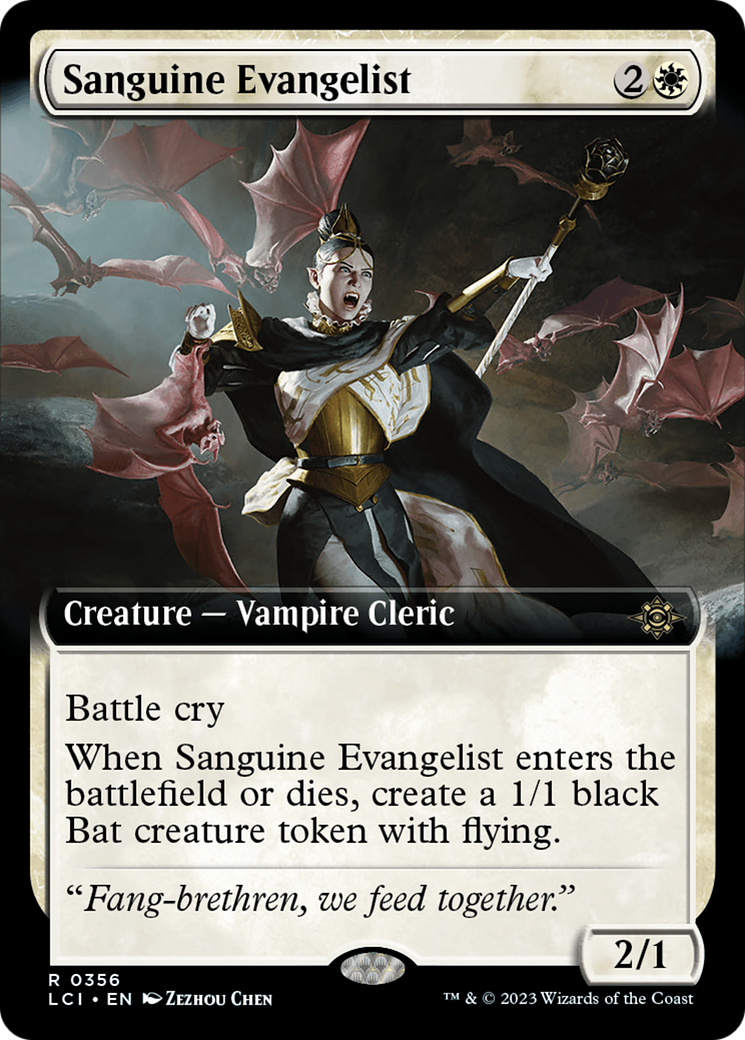 Sanguine Evangelist (Extended Art) [The Lost Caverns of Ixalan] MTG Single Magic: The Gathering    | Red Claw Gaming