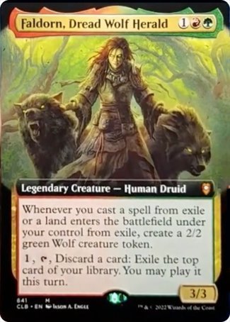 Faldorn, Dread Wolf Herald (Extended Art) [Commander Legends: Battle for Baldur's Gate] MTG Single Magic: The Gathering    | Red Claw Gaming